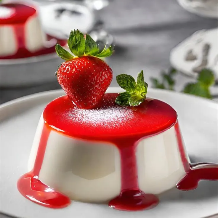 STRABERRY PANNA COTTA